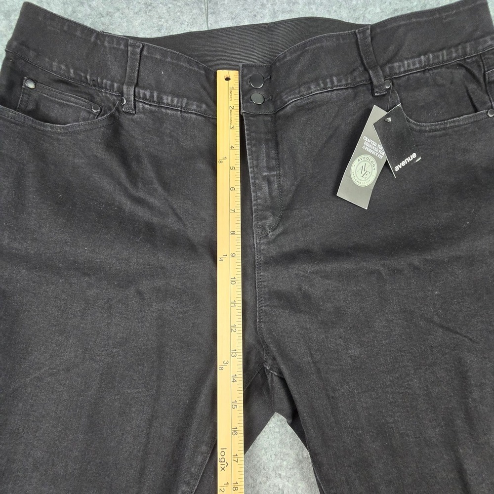 Avenue Clarissa Jeans Womens 26‎ Black Bootcut Elastic Comfort Waist NWT - Picture 6 of 9